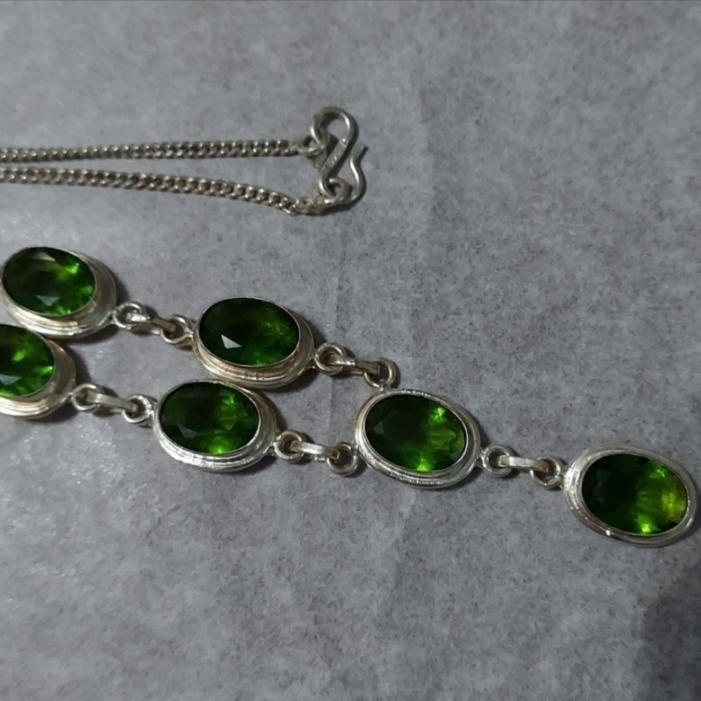 PERIDOT Sterling Silver Necklace